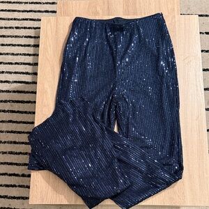 Midnight blue  Sequin Stretch Pants